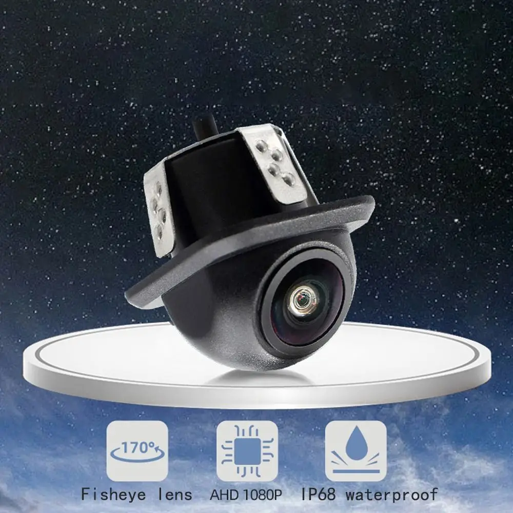 CCD HD Video Fish Eye Lens Car Rear View Camera Auto Parking Camera visione notturna retromarcia Auto Parking Monitor