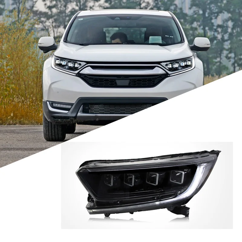 Suitable for Honda CRV 2017-2021 headlight assembly modified LED lens daytime running lights streamer turn lights