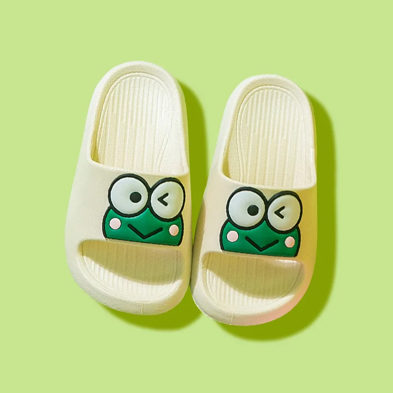 Summer Children\'s Slippers Fashion Toddler Kids Cartoon BearBeach Outdoor Boys Girls Cute Soft Sole Non-Slip Bathroom Home Shoes