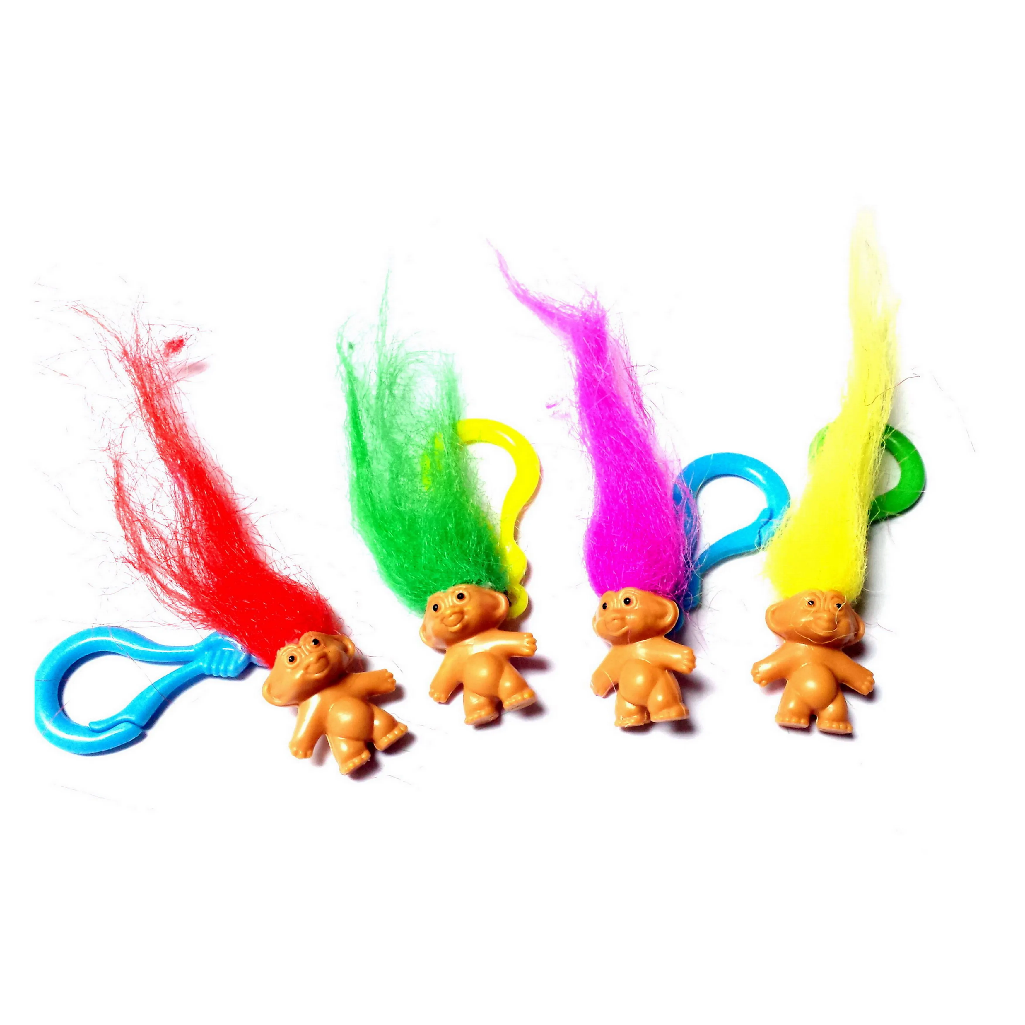 16 Pcs mini Lucky Troll 2.5cm Plastic Clip Fun Birthday Party Favor Game Vending Gift Pinata Bag Filler Loot Gag Novelty