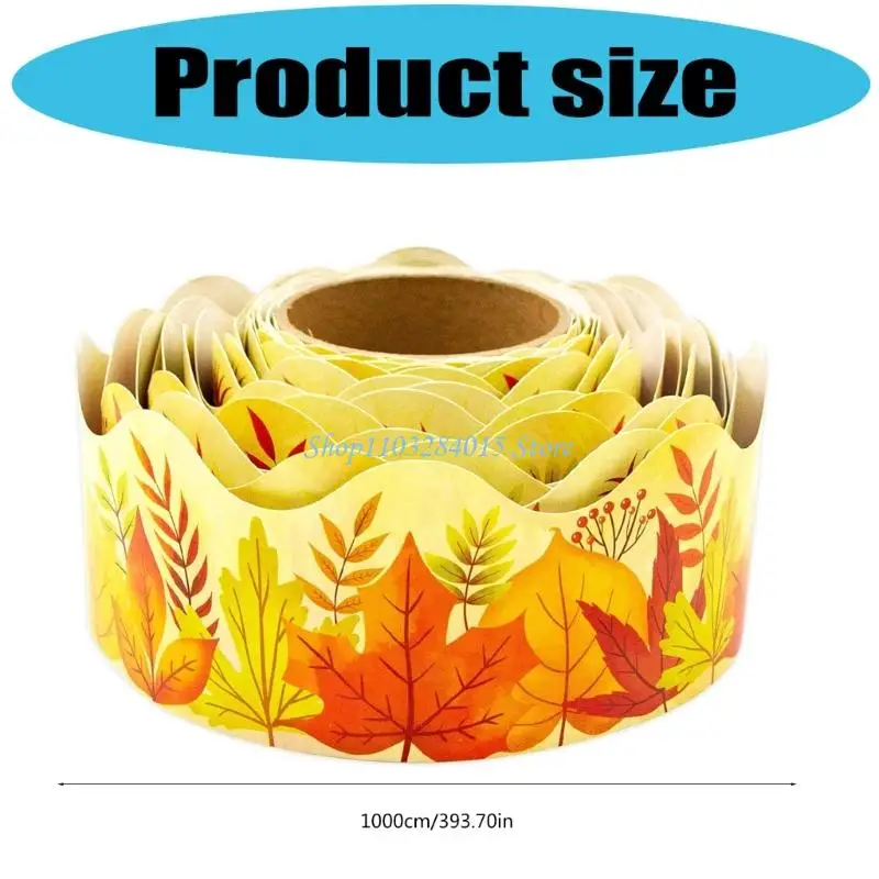 R6FF 10m Maple Bulletin Board Border Autumn Border Trim for Poster Boards