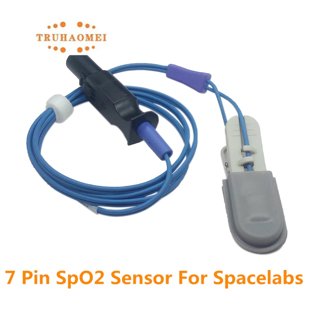 015-0130-00 7 Pin SpO2 Sensor Adult Child Neonates Veterinary Types For Spacelabs Ultraview 90496 Patient Monitor