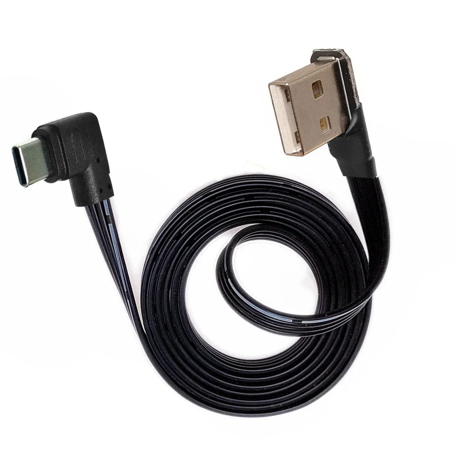 0.2M Car Led Control Screen USB UltraShort Elbow Suitable for Lexus es Ultra Flat Elbow Data Cable Hidden Flat Cable TypeC 0.1M