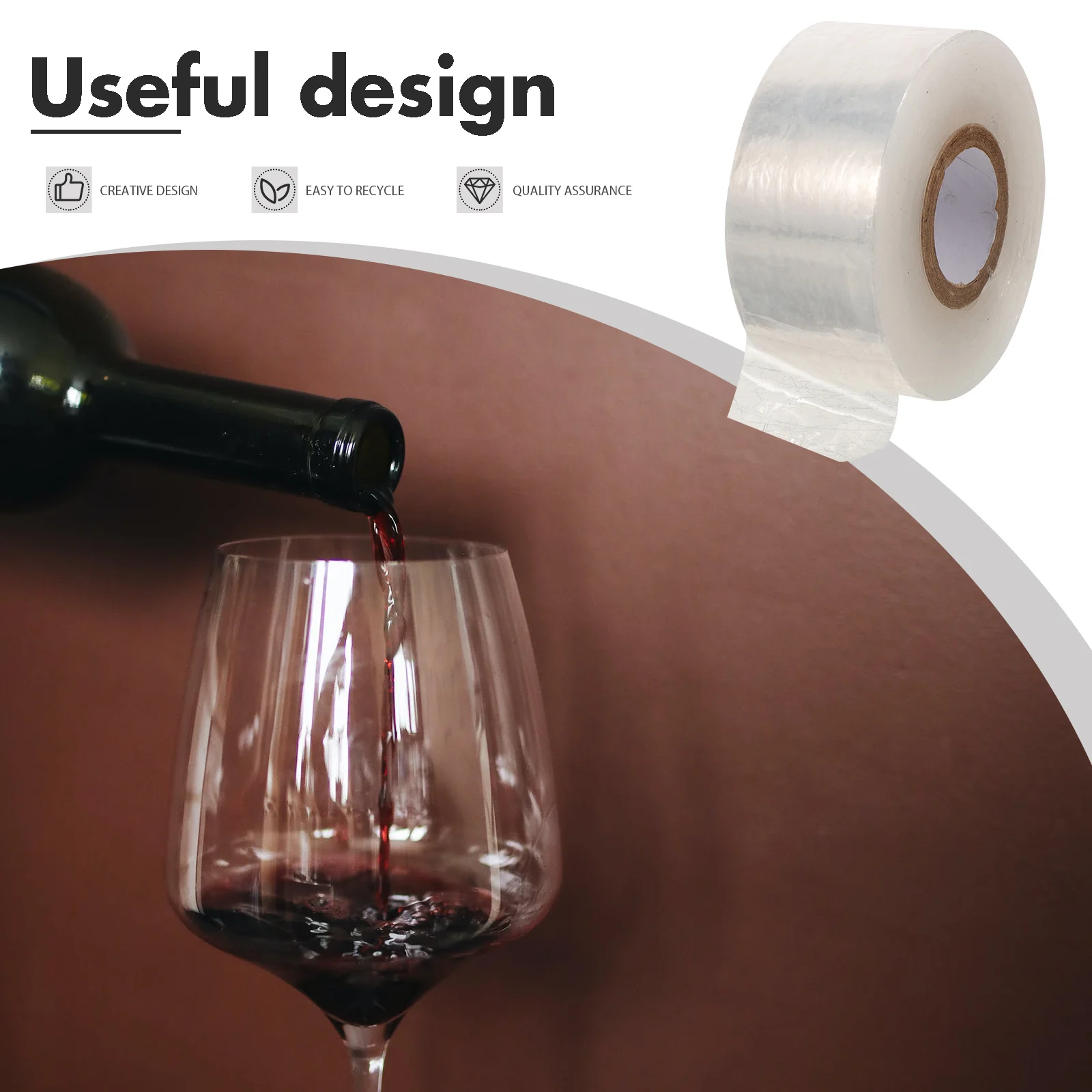 

1 Roll Wine Sealing Film Durable PVC Bottle Mouth Seal Perfect for Home Bars Parties Wine Bottle Wrapping Film