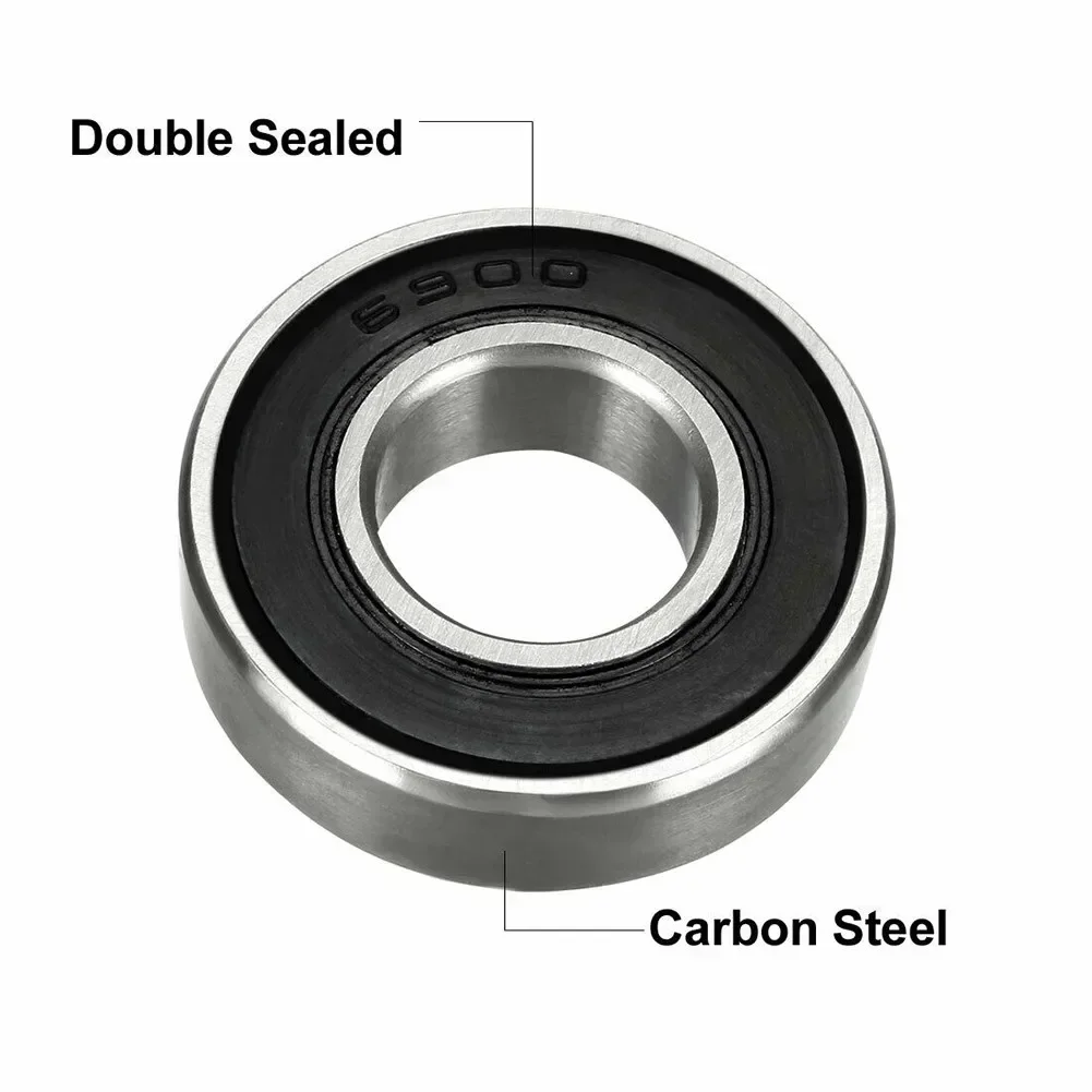 Stainless Steel Silver 2 Pcs Bike Bicycle 61900-2RS (6900-2RS) Bearings 10X22X6MM Thin Section Bearings Bike Accessories