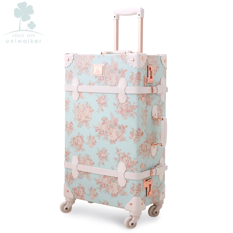 Retro trolley case Women's suitcase Universal wheel 22 inch Boarding case Student suitcase bag 24 inch