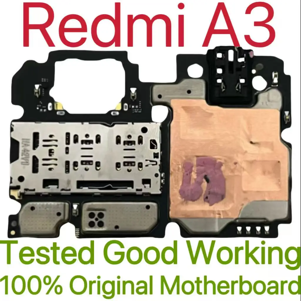 Global Version Original Unlocked Motherboard for Redmi A3 Tested Circuit Plate Main Logic Board for Redmi A3