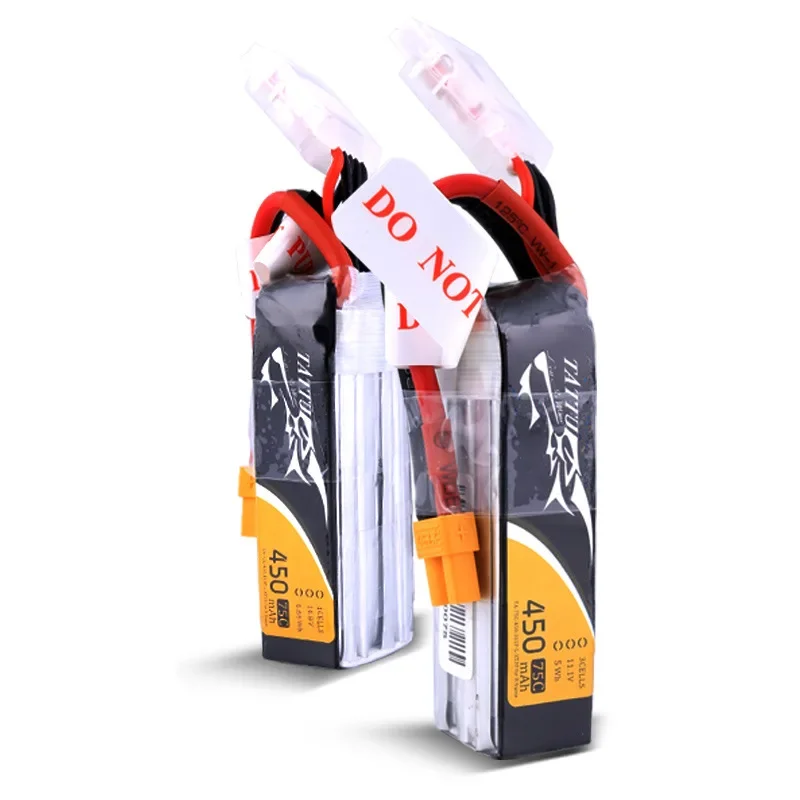 Tattu 300mAh 450mAh 1S 2S 3S High Rate LiPo Battery For Indoor FPV Racing Drone Hollow Cup Li-Ion Batteries