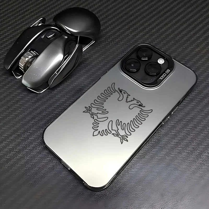 حافظة هاتف محمول بنمط الخط الألباني الإبداعي لهاتف آيفون 16، 15، 14، 13، 12، 11 Pro Max Plus غطاء خلفي غير لامع مقاوم للصدمات