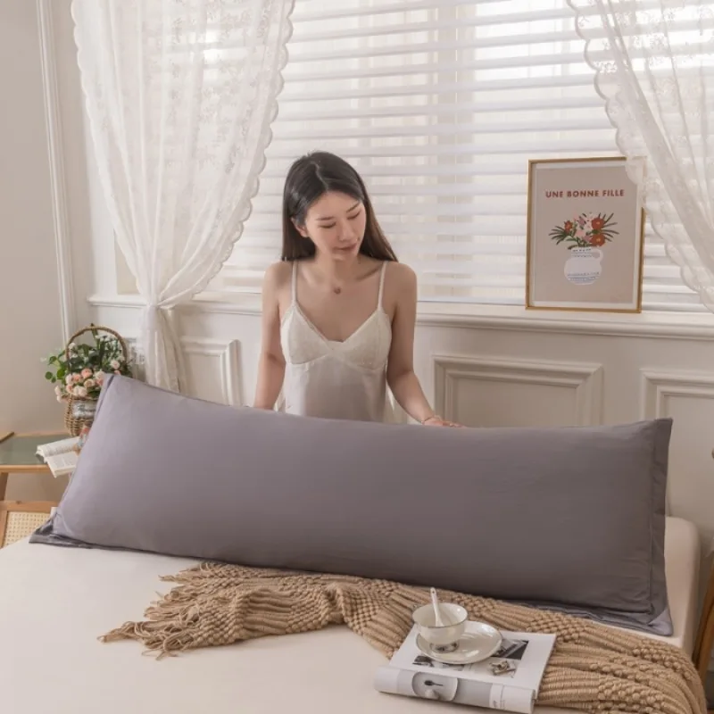 2025 new cotton and linen single pillowcase skin-friendly machine washable single-piece pillowcase without pillow core filler