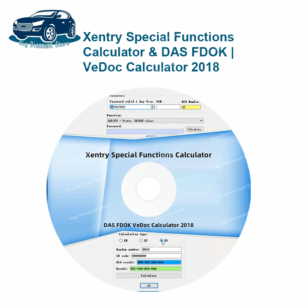 For M-B Star For B-enz Hot Keygen Xentry Special Functions Calculator & FDOK VeDoc Calculator 2018 English version Car software