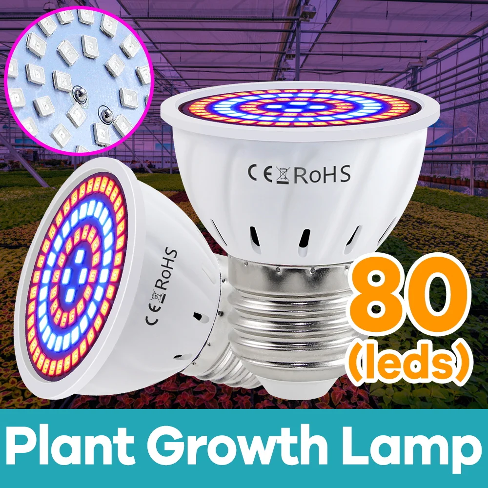 Full Spectrum Plant Grow Light 220V E27 LED Bulb GU10 Hydroponic B22 Seeds Cultivation Lamp MR16 Succulent E14 Growth Lighting