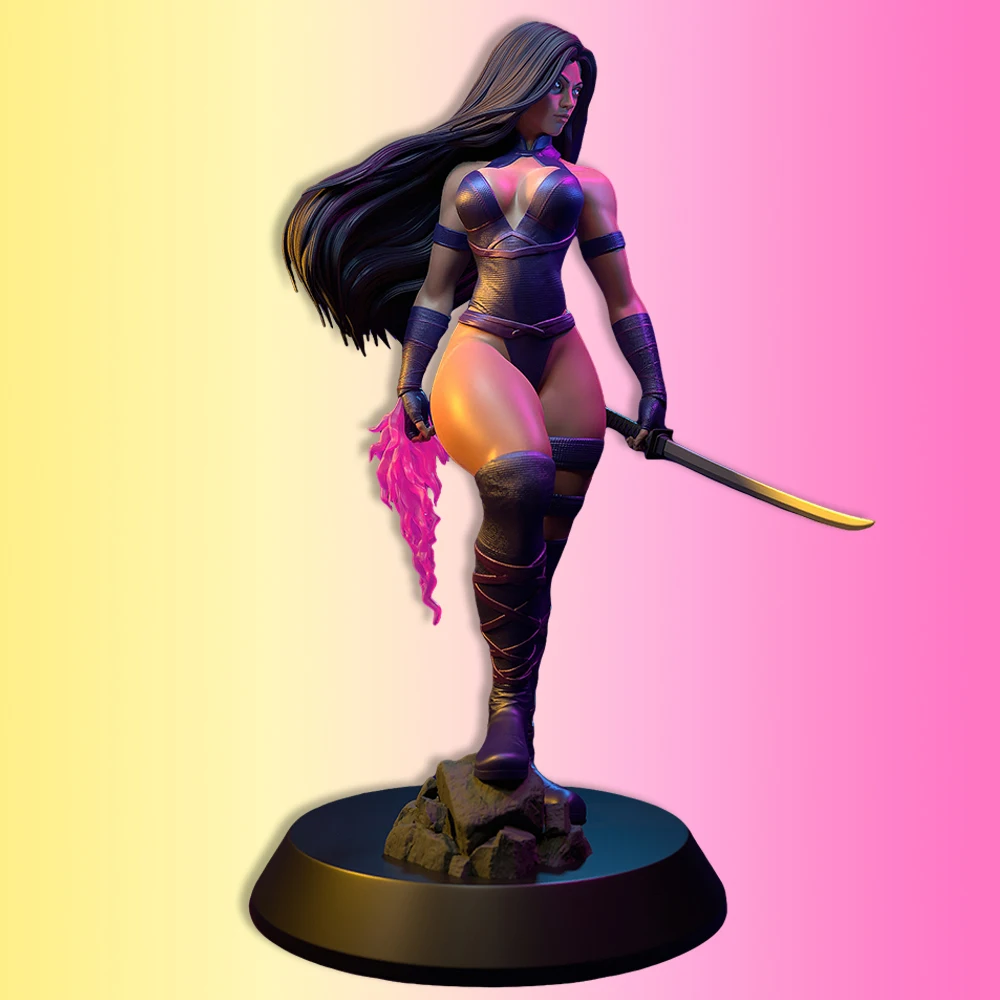 

Psylocke, фигурка 1:24, миниатюрная фигурка, набор моделей из смолы, Неокрашенная пластиковая модель, комплект A607