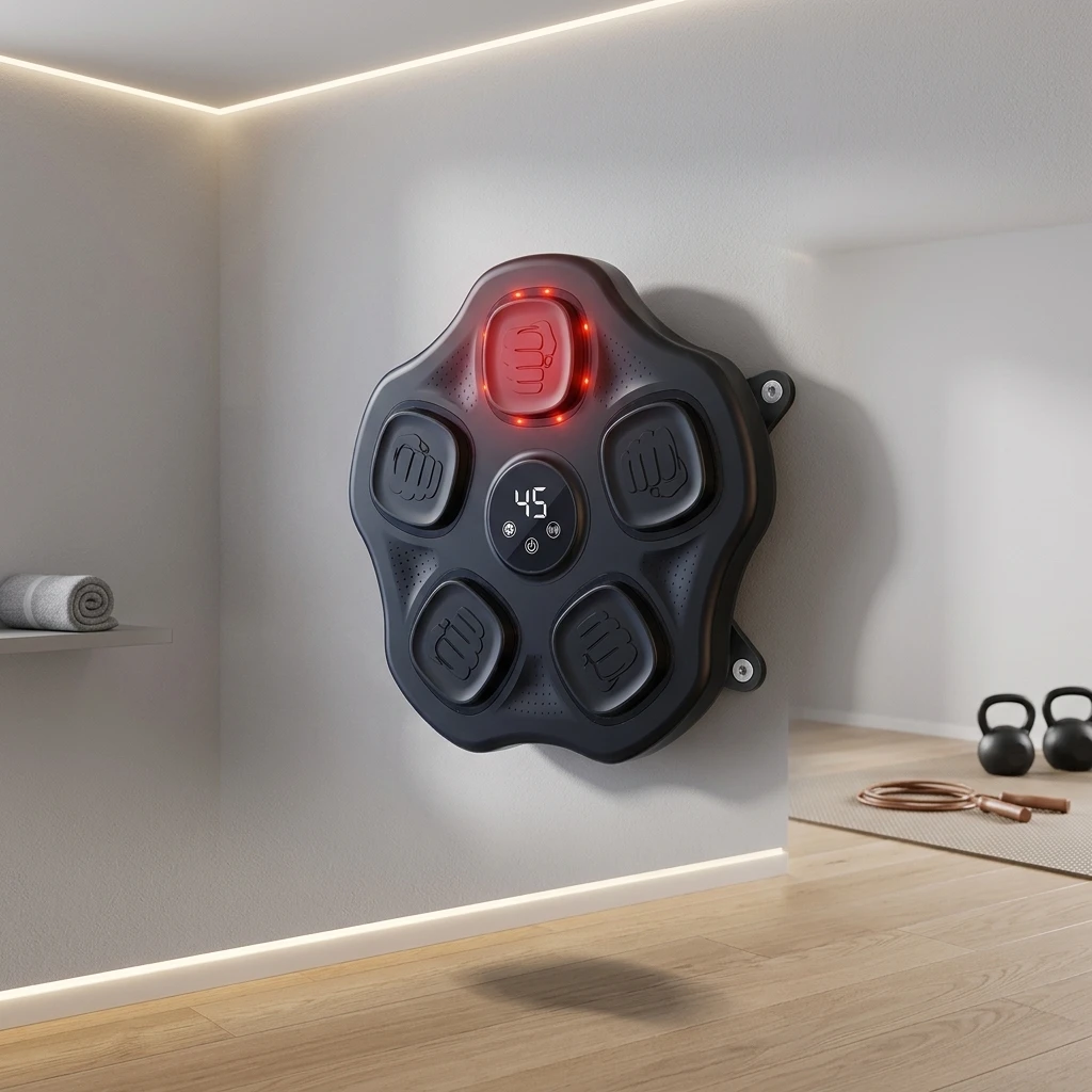 Customizable  Smart Music Boxing Machine Wall Mounted Interactive Electronic Boxing Target Punching Trainer