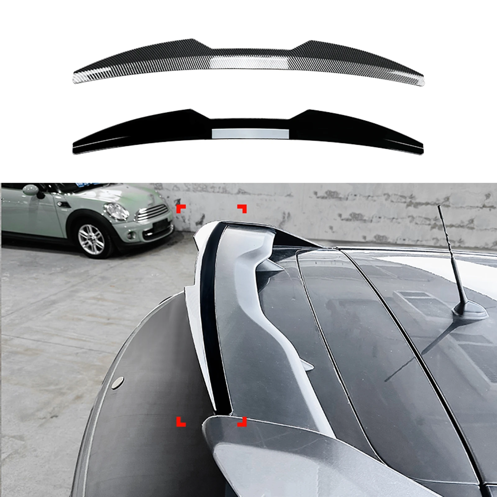 

Rear Roof Spoiler Wing For Ford Focus MK3 ST-Line ST 2011-2018 Carbon Fiber Look/Gloss Black Tail Trunk Upper Splitter Trim Lip