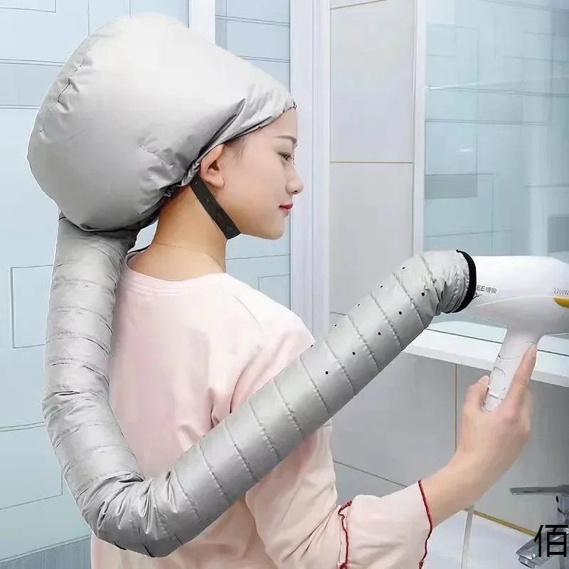 Hair Perm Portable Soft Hair Drying Cap Bonnet Hood Hat Blow Dryer Attachment Dry Hair Cream Cap Wholesale Satin Bonnets