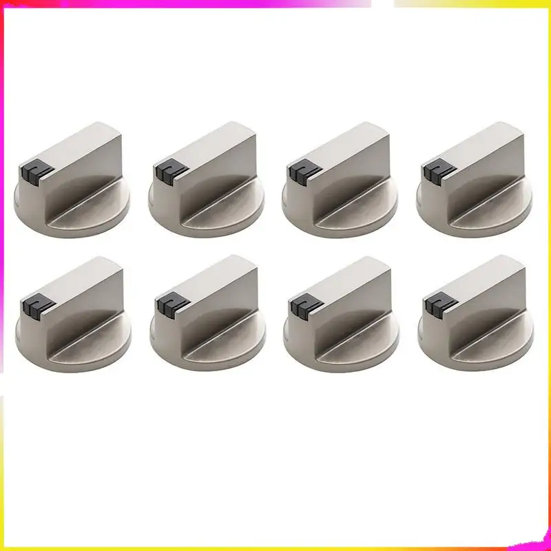 Poignée de cuisinière M04K, bouton de commande en alliage de zinc de 6 mm, interrupteur de four, bouton de commande universel pour cuisinière à gaz argenté, adapté au four à gaz