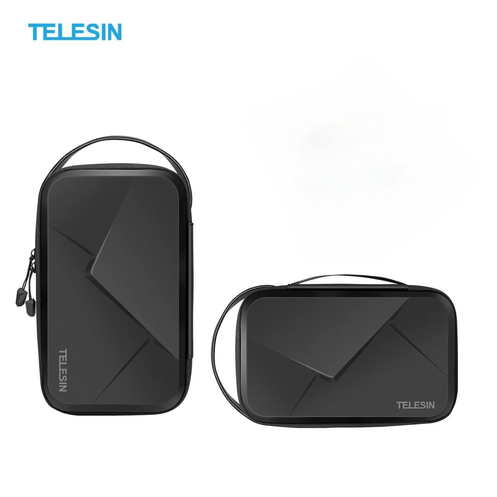 

TELESIN Waterproof Carry & Storage Bag for GoPro Hero13 12 11 10 9 8 7 DJI OSMO Action 5 4 3 Insta360 Adjustable PU Material Bag