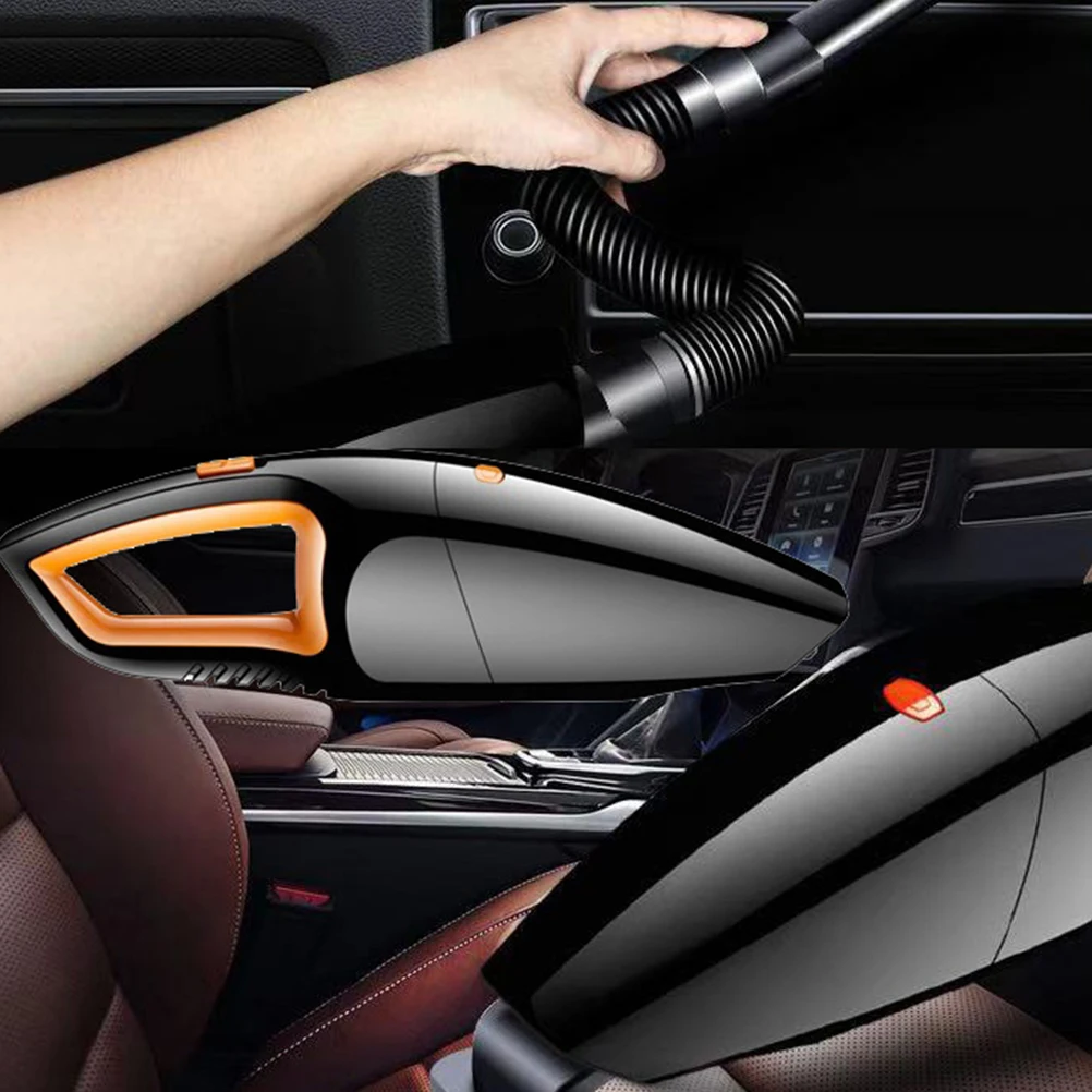 

1pc Car Vacuum Cleaner All Copper Motor Strong Suction Dual Purpose Wet Dry Portable Auto Dust Collector Transparent Dust Bin