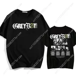 Grey Day Retro Tshirt Man Woman High Quality Vintage T Shirt Cotton Short Sleeves Fashion T-shirt Soft Breathable Tops