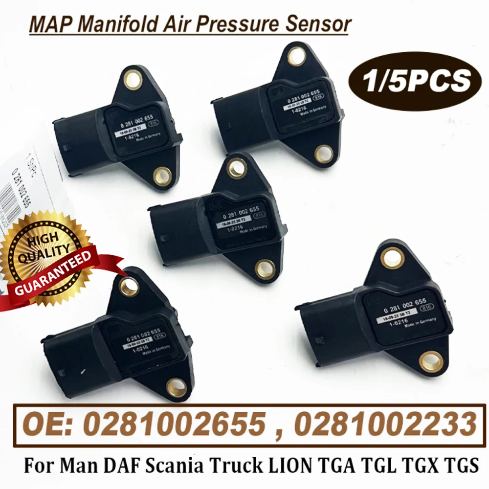 

Новинка 1/5 шт. 0281002655 датчик давления впускного воздушного коллектора 51274210198 51274210216 0281002233 для I-veco S-cania высокое качество