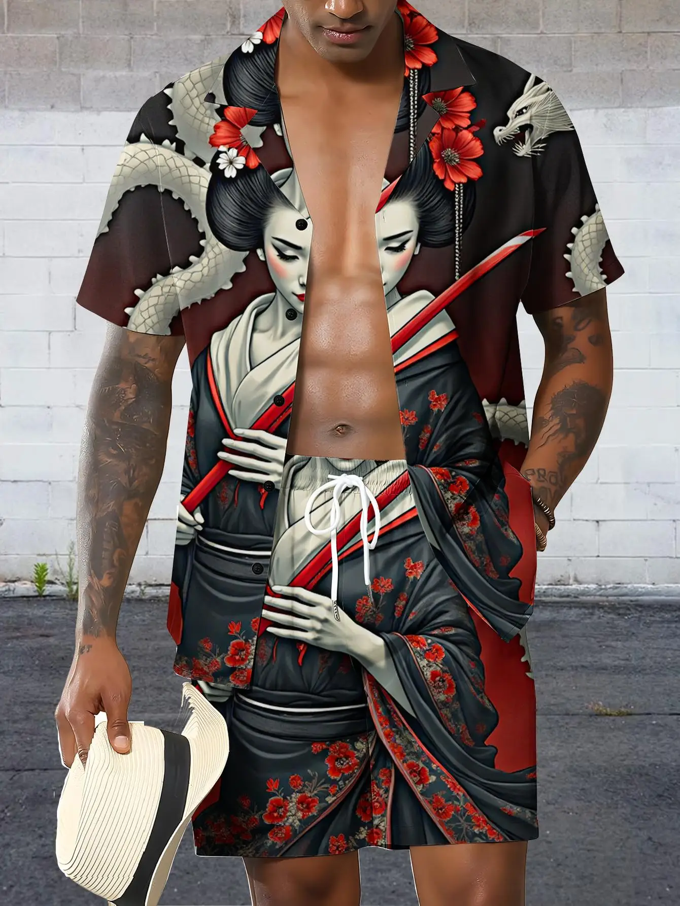 

Men's Shirt Sets 2026 Spring/Summer Graphic men's suits jogging set men's sports suit 3D Printed sweatshirt set Tracksuit men