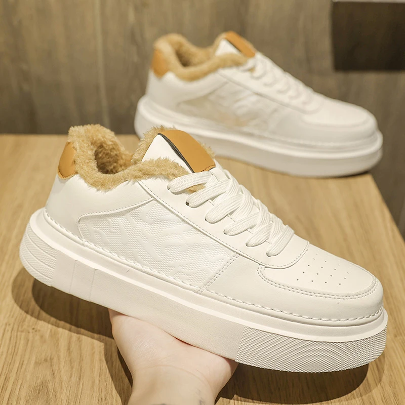 

Comfortable Retro Men's Leather Casual Shoes OutdoorWarm Non-slip Casual Shoes 2025New Style Warmth-Increasing Casual Flat Shoes