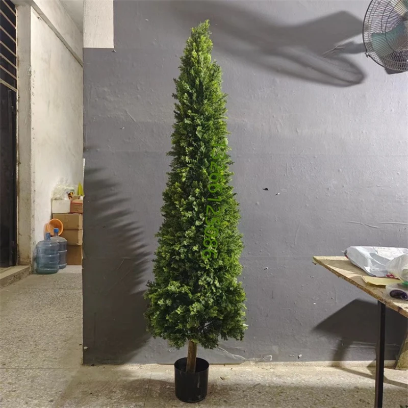

Cypress artificial pine grave funeral evergreen tree simulation green plant potted environmental protection home commercial