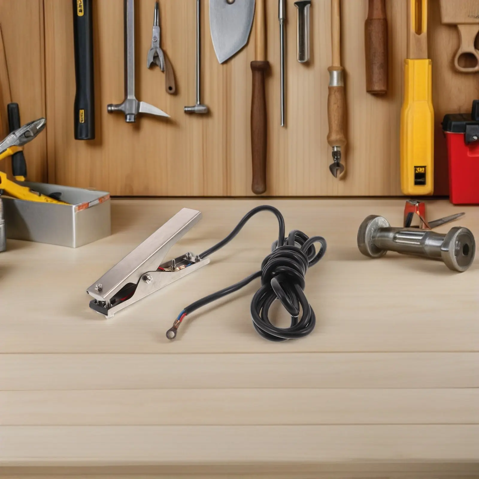 

Stainless Steel Electrostatic Grounding Clamp with Cable for Gas Station Fuel Handling Safety Real Time Alarm Static Bonding