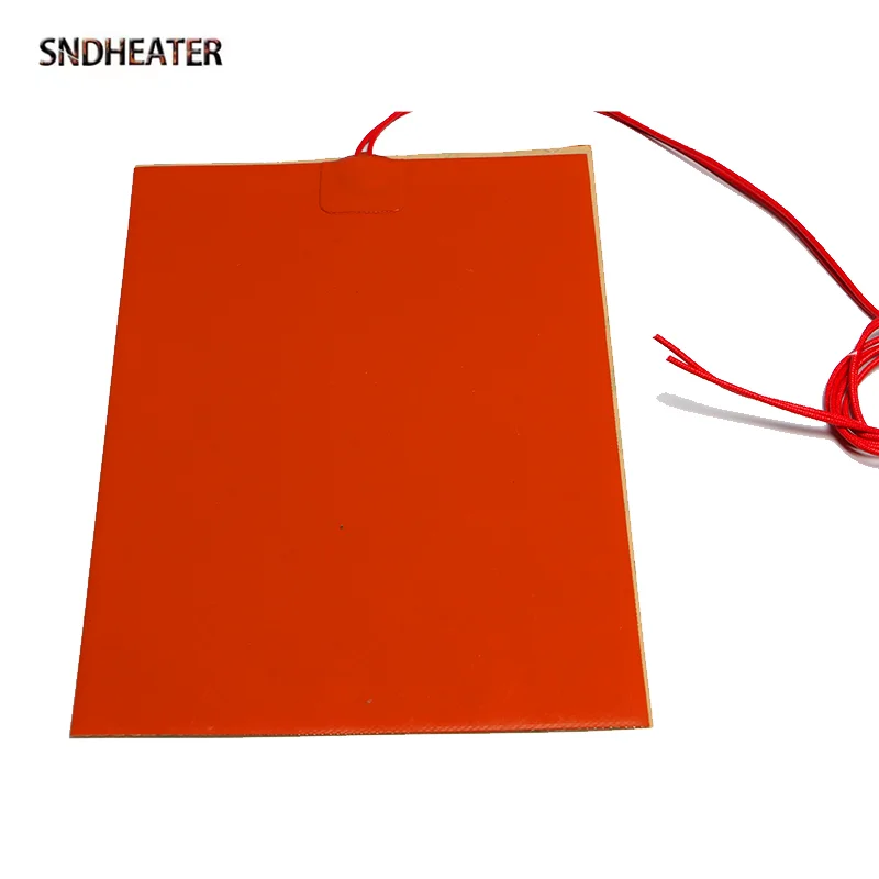 SNDHEATER Silicone Heating Pad 12V 24V 220V Defrost Heater Element Plate 60x60MM 100x80MM 300x150MM for Car Fuel Tank Warming