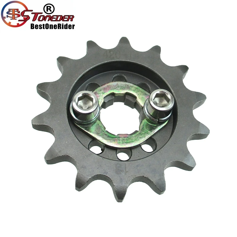 STONEDER Offset Front Sprocket +7mm 420-14T 15T 16T 17T For Zongshen ZS190 Daytona Anima 190cc 212cc Engine