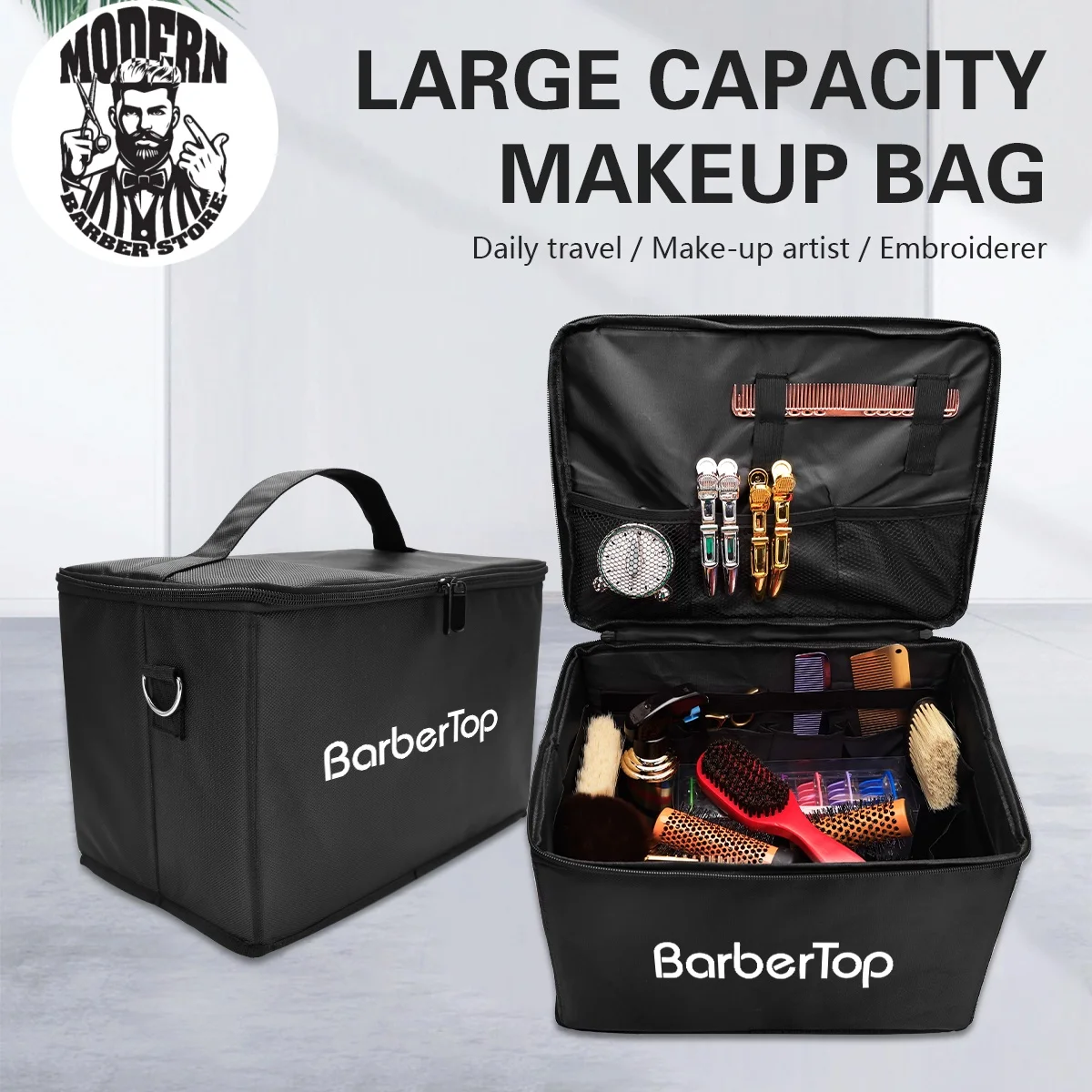 

Pro Hairdressing Combs Tools Storage Case Waterproof Haircut Suitcase Barber Electric Clippers Bag Salon Styling Travel Handbag