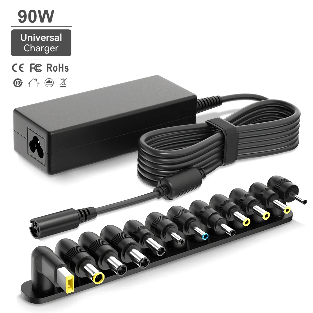 90W 19V 4.74A Universal Laptop Power Adapter Charger for Lenovo Asus Acer Dell HP Samsung Toshiba Laptop with 12 Connectors
