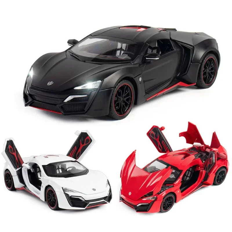 

1:24 Lykan Hypersport Литой автомобиль, модель суперкар, подарок для мальчика, коллекционные предметы, детский автомобиль, игрушка, бесплатная доставка