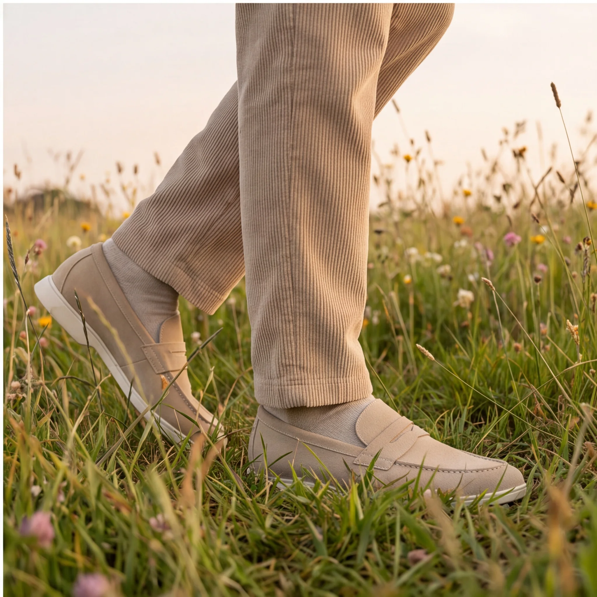 Herren-Loafer und Slipper, Mokassins für Herren, Freizeit-Schuhe, flache Sohle mit niedrigem Absatz, Penny-Schnalle. – Detail 4