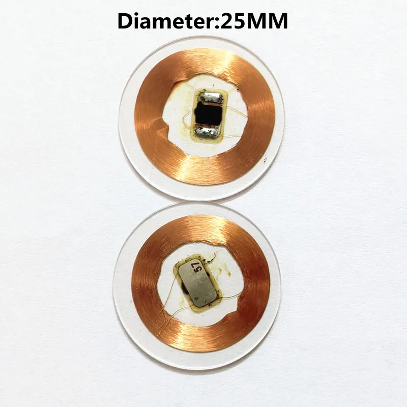 125KHz T5577 Writable Rewritable Copper Coil Transparent Coin Card Keyfob RFID Proximity EM4305 Access Control Tag Accessorie