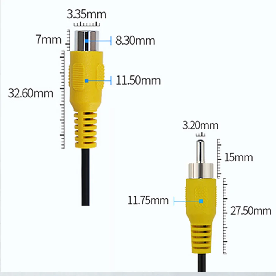 RCA 6M/10M/15M/20M Video Kabel für Auto Rückansicht Kamera universal Draht Anschluss Reverse Kamera Multimedia Monitor Universal – Detail 4