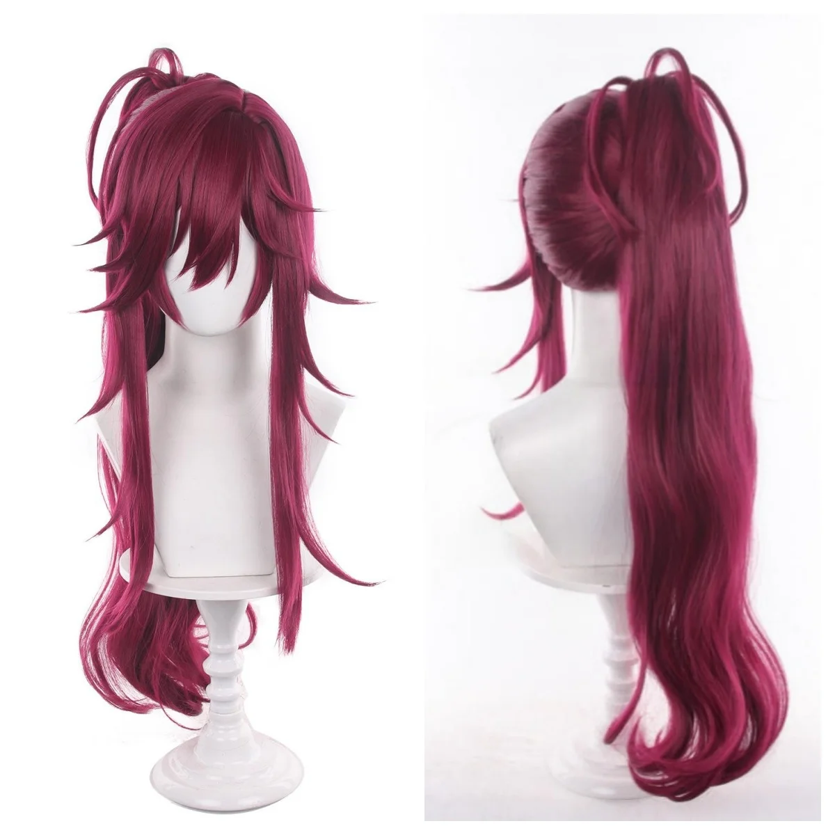 

ES MELLOW DEAR US Madoka Nozomi Cosplay Wig Wine Red Wigs Women Anime Cos Heat Resistant Synthetic Hair Halloween + Wig Cap