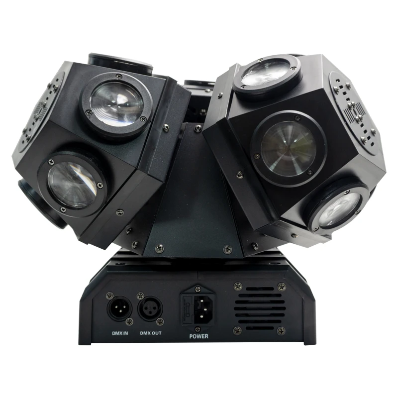 Three Head Rotating Moving Head Light 18*10W KTV Dance Hall Bar Stage Disco 3 Arm Rolling Stroboscopic Laser Lights