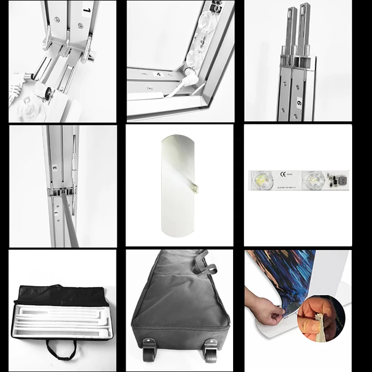 Customized 20x10ft Modular Exhibition Booth CE Certified Lightbox Stand Modular Backlit Display Portable Trade Show Seg Booth