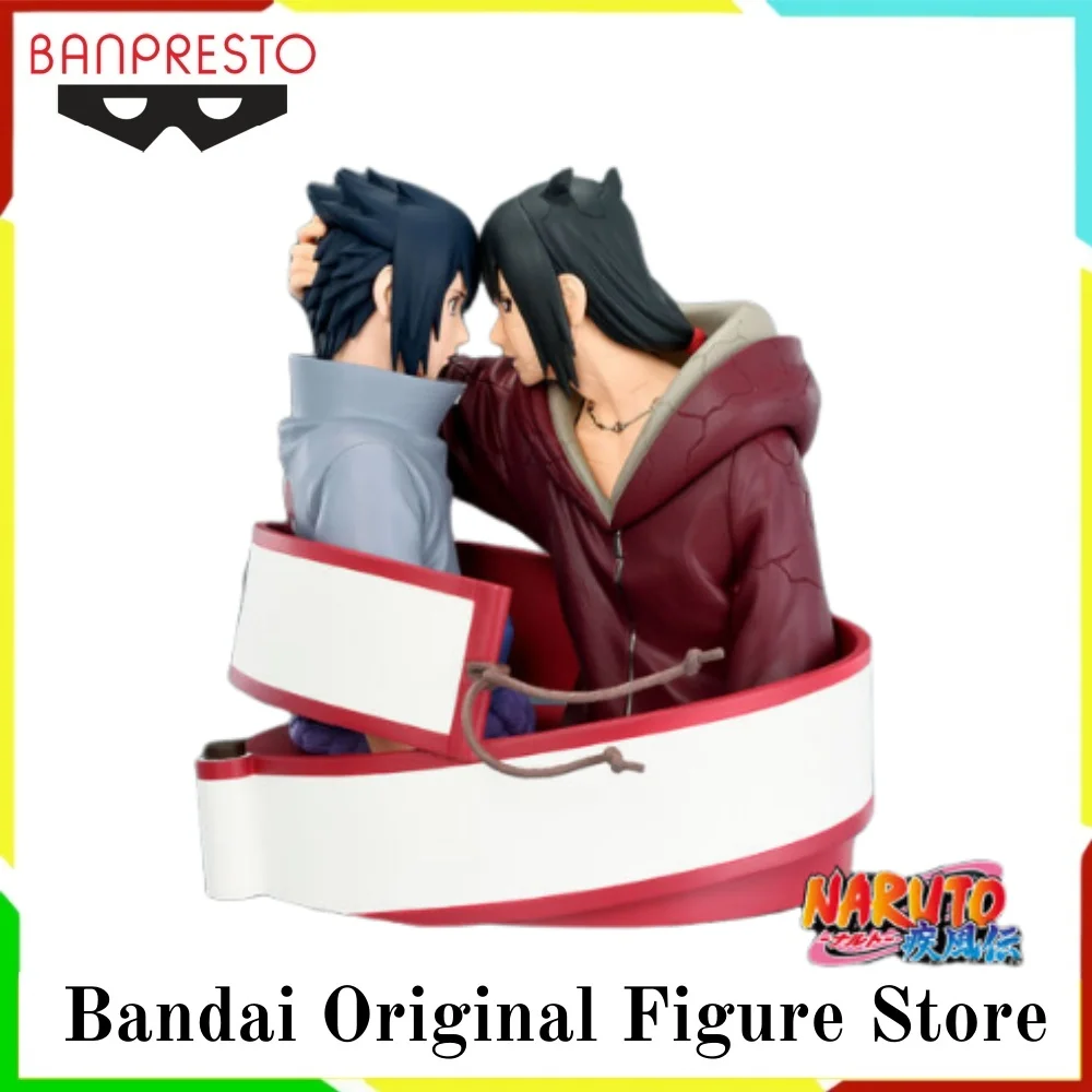Original Banpresto Naruto Anime Uchiha Sasuke & Itachi Action Figurine Toys PVC Model Figuarts Collection Decoration
