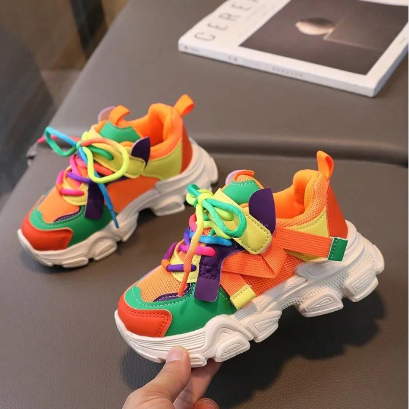 

21-30 Spring Autumn New Children's Sports Shoes Fashion Boys Girls Running Shoes Non-slip Student Kids Outdoor Sneakers