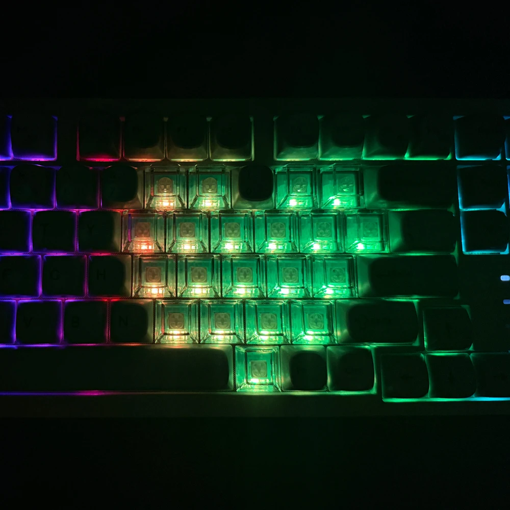 JYBMAK transparent keycaps pink translucent keycaps mechanical keyboard accessories original height