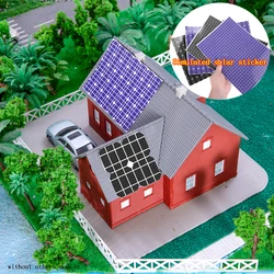 21*29CM Simulation Blue/Black Solar Panel Stickers Materials Diy Building Model Landscape Layout Kits 3Pcs/Lot