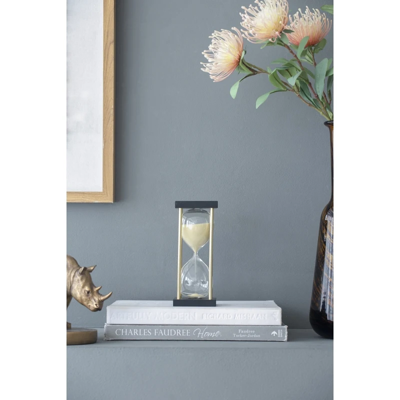 Песочные часы 3x3x7 Spellman, 15 минут, в рамке, с металлической подставкой, Тан