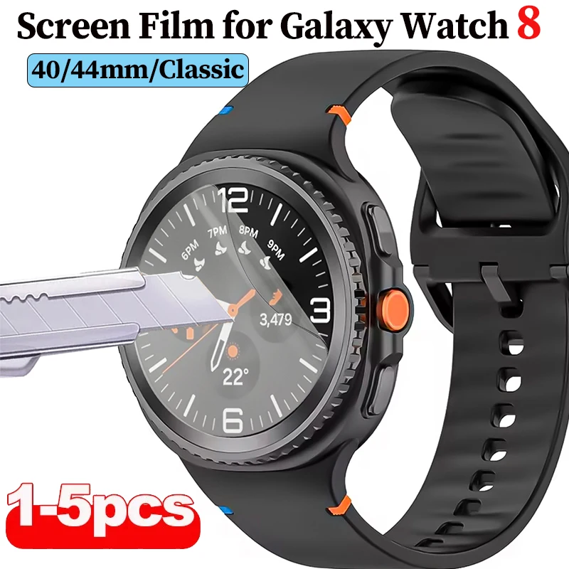 Película protetora de hidrogel para samsung galaxy watch 8 classic 46mm hd, protetor de tela para relógio 8 40mm 44mm, 1-5 peças