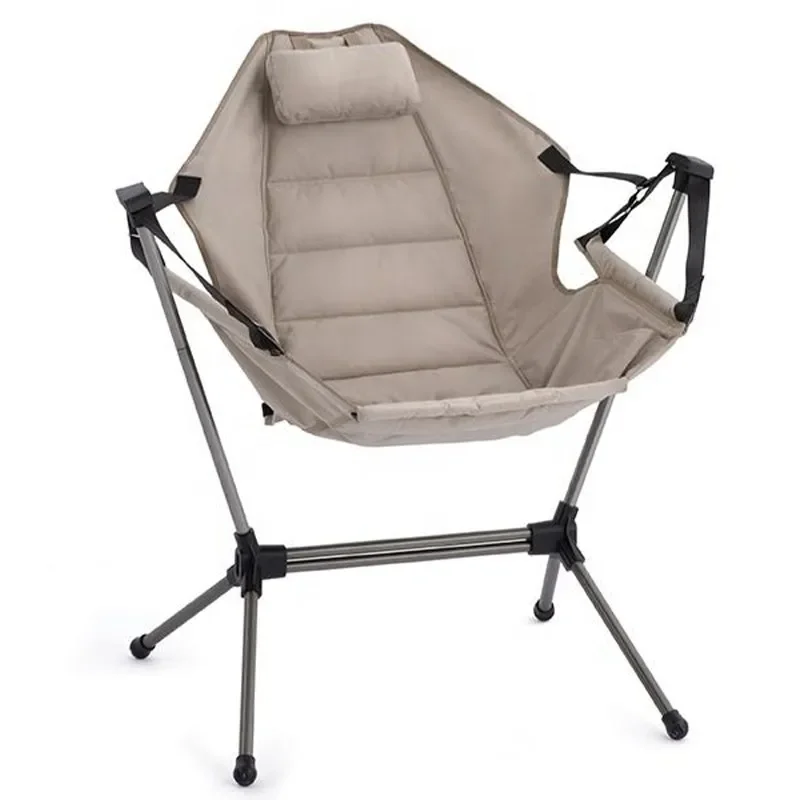 2023 High Quality Aluminium Foldable Waggly Rocking Camping Chair With Carry Bag