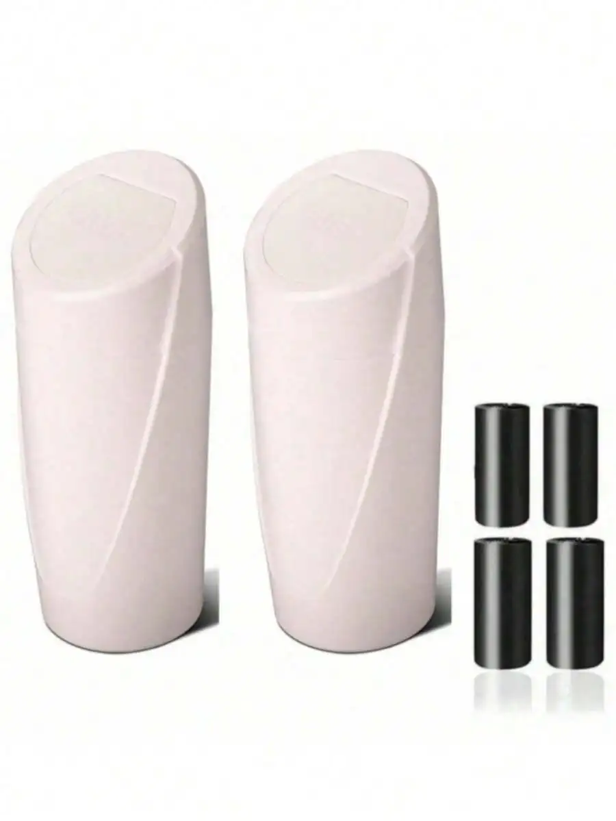2pcs/1pc Car Trash Can With Lid, Car Trash Can Cup Holder, Portable Leak-Proof Car Garbage Can With Trash Bags, Front/Rear Seat view 3