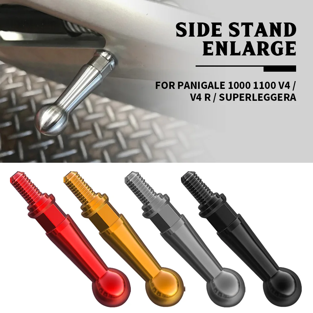 

FOR Ducati Panigale 1000 1100 V4 R/S/SP 25 anniversario Speciale 2018-2022 Side Stand Assist Hook CNC Aluminium Pin Kickstand