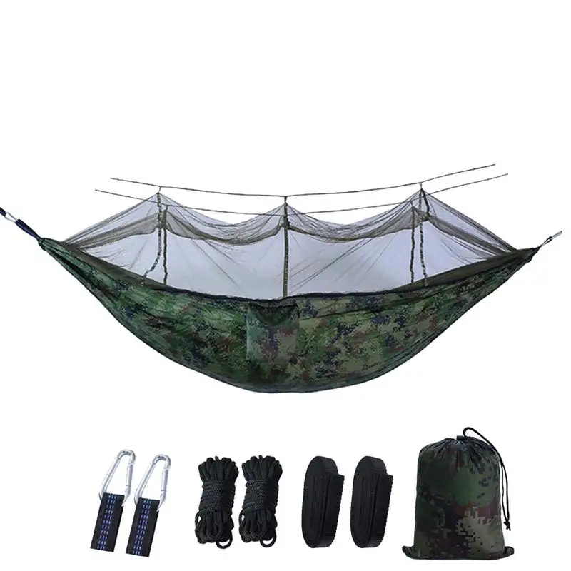 Fly Net Hammock Easy Set Up Portable Camping Gear For Travel Lightweight Hammock Bed Heavy Duty Camping Gear For Outdoor Camping